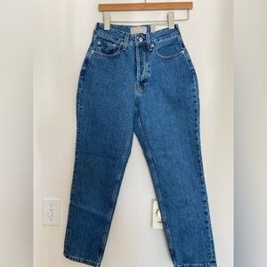 Everlane The Curvy 90s Cheeky Straight Jean Medium Blue Wash Womens 25 NWT